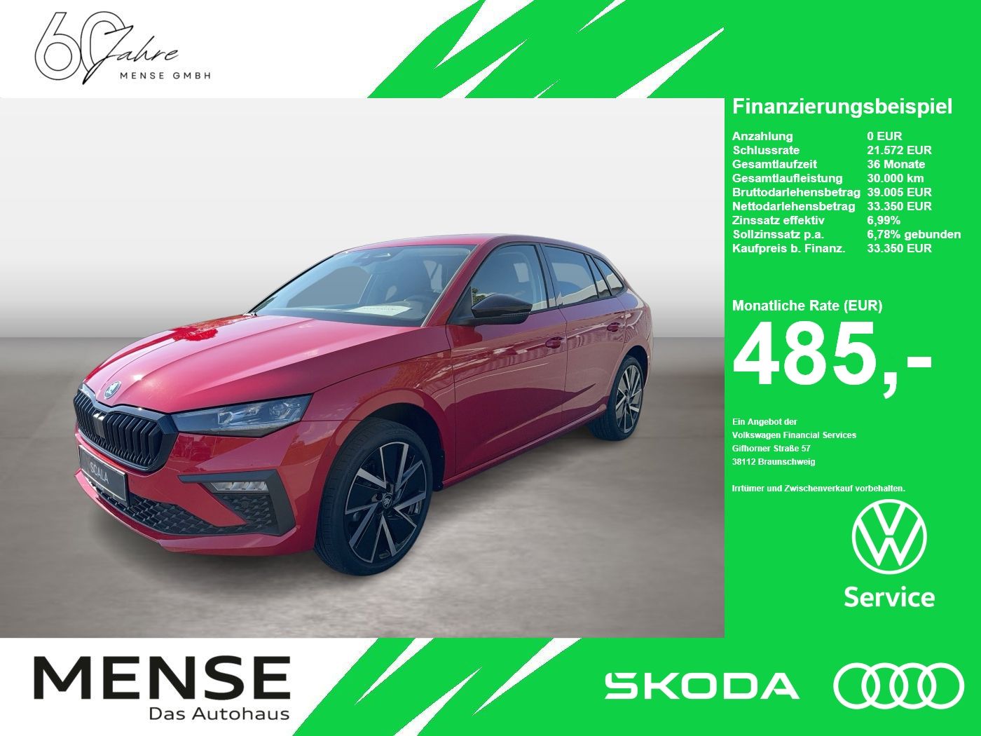 Fahrzeugabbildung SKODA Scala 1.0 TSI Balance Matrix AHK ACC LED Navi LM - mit KI generiert/bearbeitet