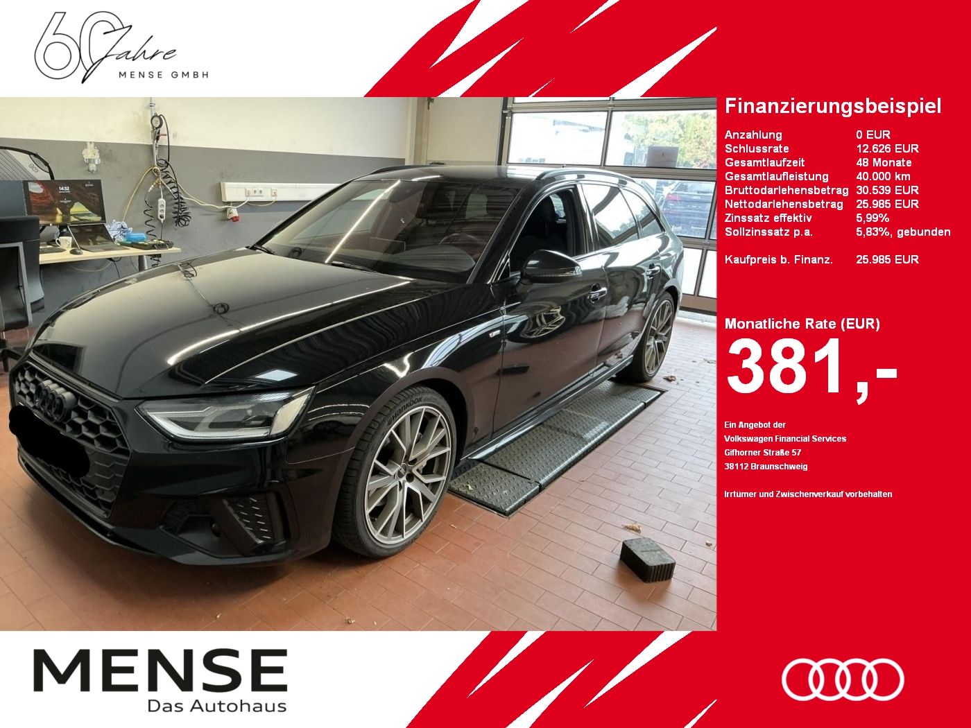 Fahrzeuge PKW autohaus mense Audi A4 Avant 40 TDI quattro S tronic S line AHK|ACC