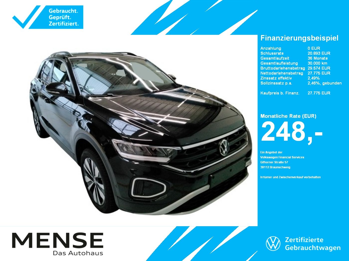 Fahrzeuge PKW autohaus mense Volkswagen T-Roc 1.5 TSI Life Goal CarPlay|ACC|LED|Navi|PDC