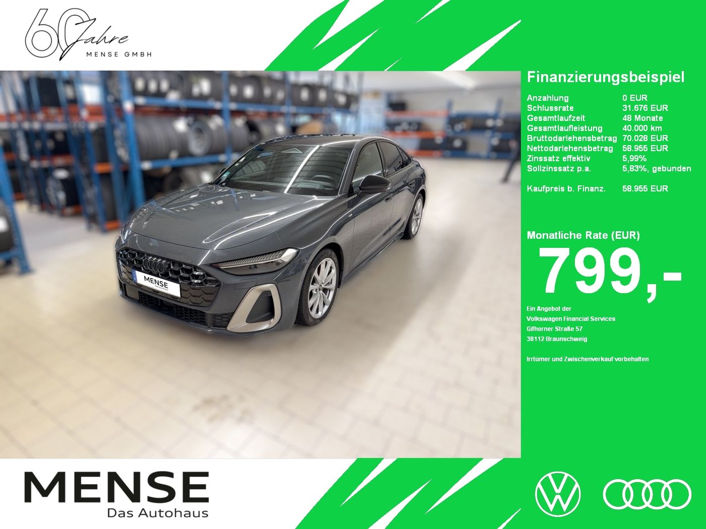 Fahrzeuge PKW autohaus mense Audi A5 2.0 Limousine TFSI edition one Matrix|B&O|SD