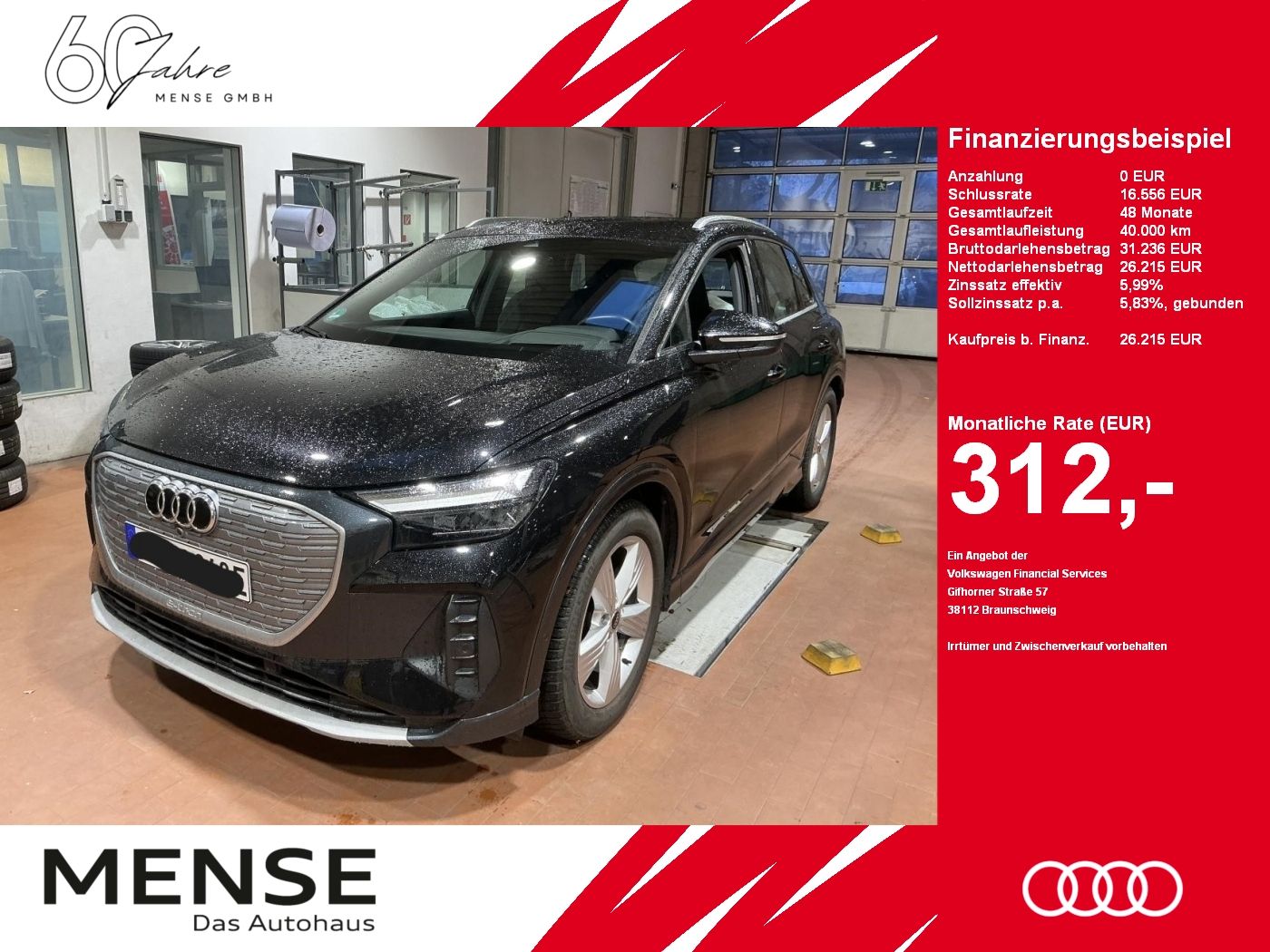Fahrzeuge PKW autohaus mense Audi Q4 e-tron 40 AHK|HUD|Standhzg|ACC|LED|Navi|PDC