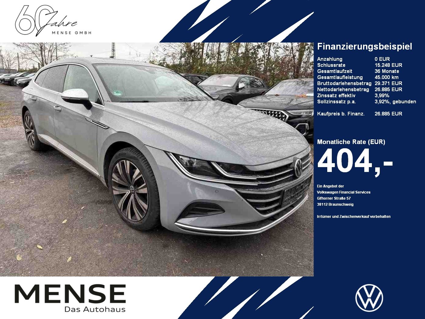 Fahrzeuge PKW autohaus mense Volkswagen Arteon Shooting Brake 1.4 eHybrid Elegance AHK
