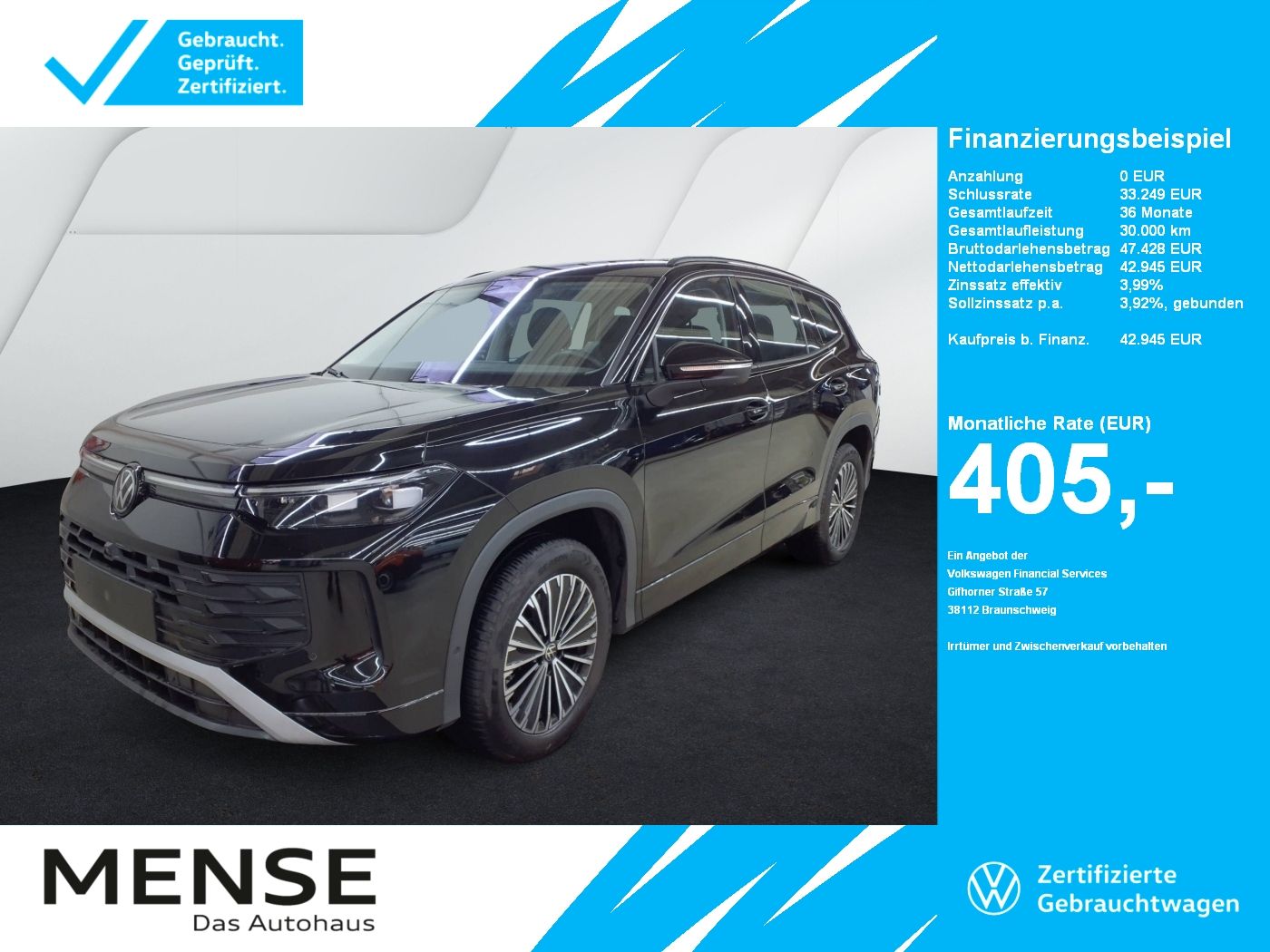 Fahrzeuge Nutzfahrzeuge/Camping autohaus mense Volkswagen Tayron 2.0 TDI 142 kW 4Motion Life 2026 AHK