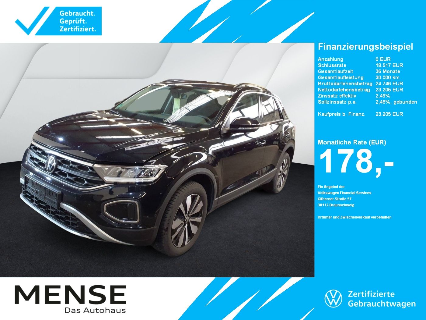 Fahrzeuge PKW autohaus mense Volkswagen T-Roc 1.0 TSI Goal CarPlay|ACC|LED|Navi|DynLicht