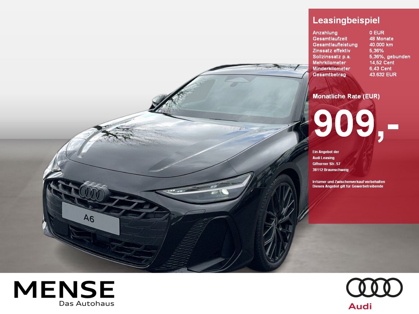 Fahrzeugabbildung Audi A6 Avant edition one e-hybrid quattro 270 kW