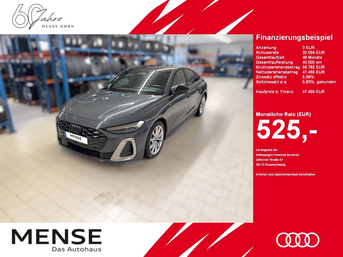 Fahrzeuge PKW autohaus mense Audi A5 Limousine Edition One TFSI 150kW 7-Gang-DSG M