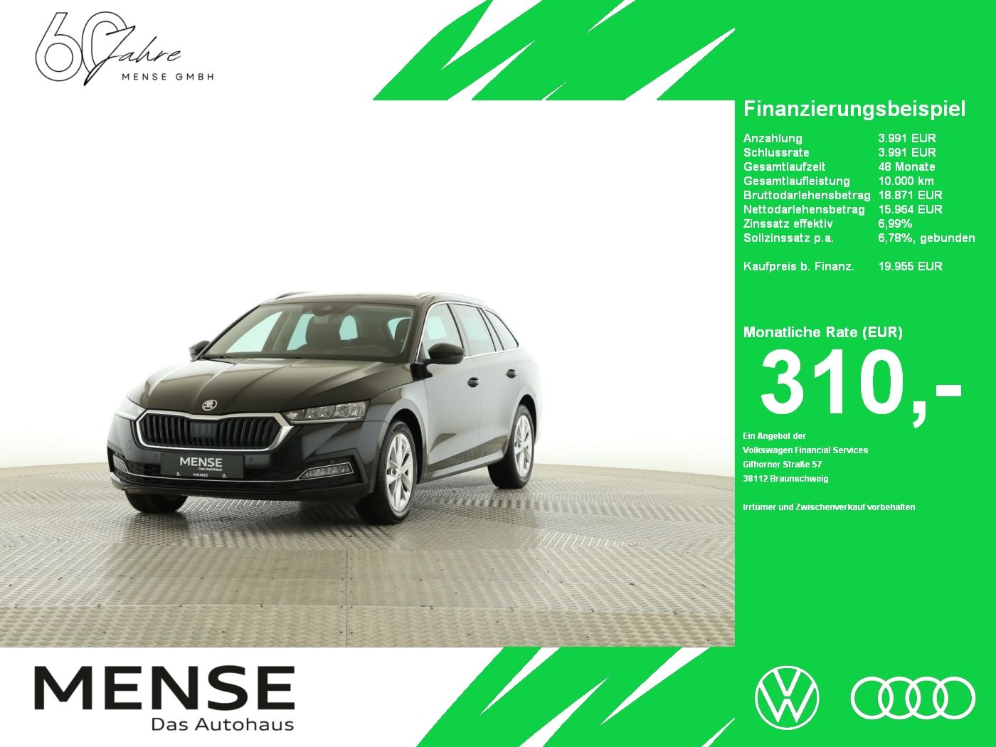 Fahrzeuge PKW autohaus mense SKODA Octavia Combi 2.0 TDI First Edition HUD|LED|Navi