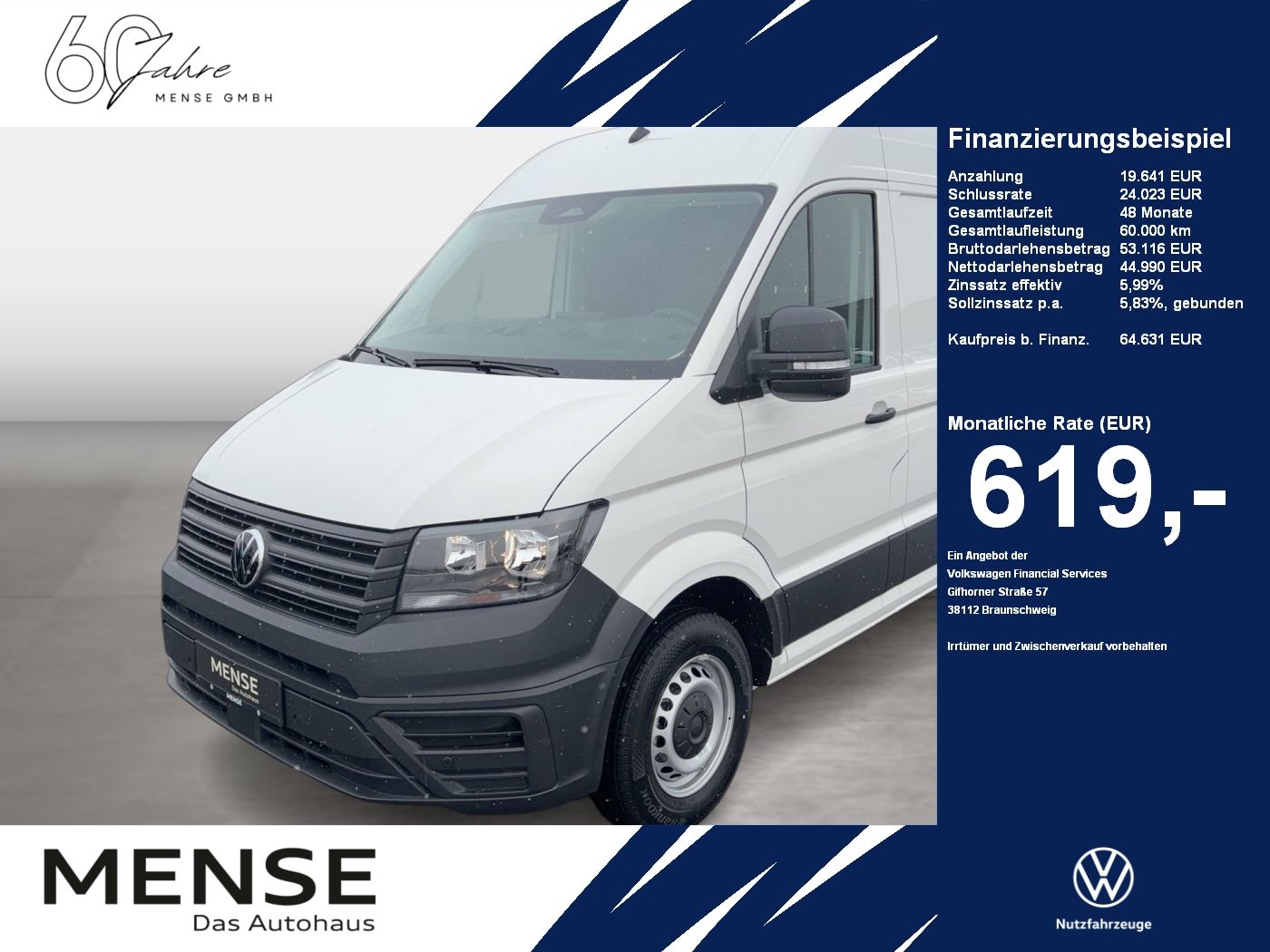 Fahrzeuge PKW autohaus mense Volkswagen Crafter 35 2.0 TDI Kasten MR HD