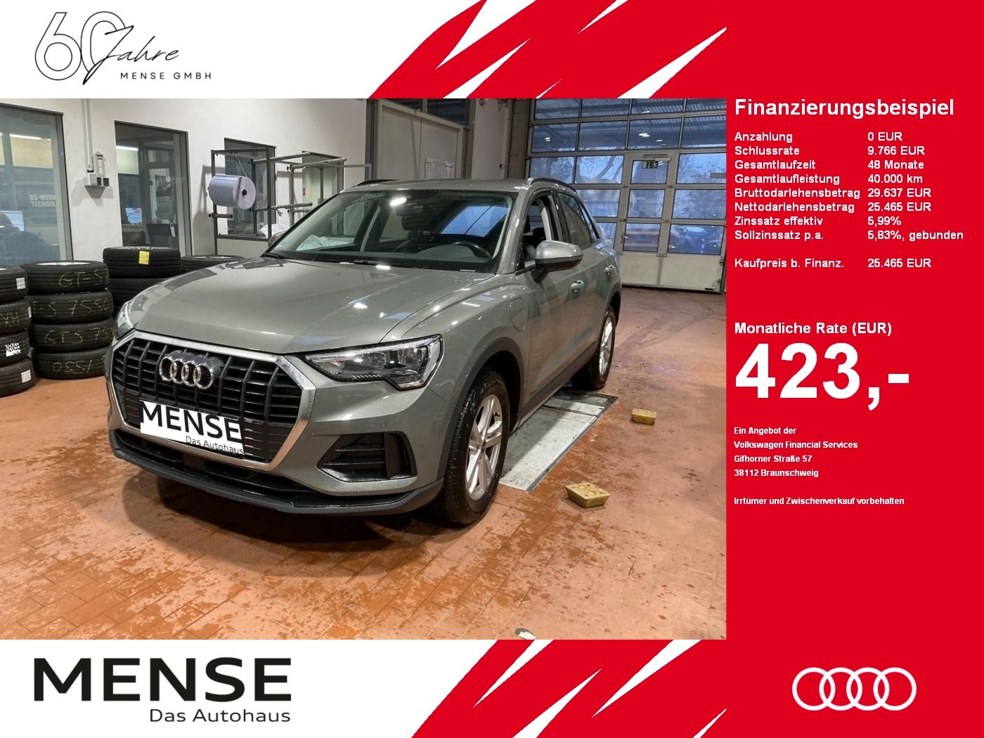 Fahrzeuge PKW autohaus mense Audi Q3 45 TFSI e S tronic AHK|Navi|VirtualCP|Kamera