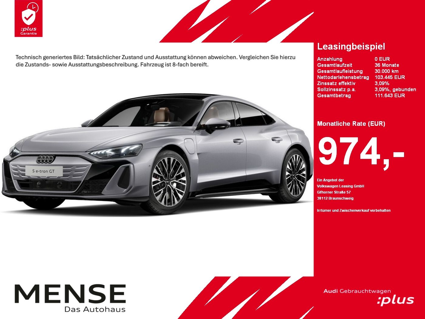 Fahrzeuge PKW autohaus mense Audi S e-tron GT quattro Matrix|HUD