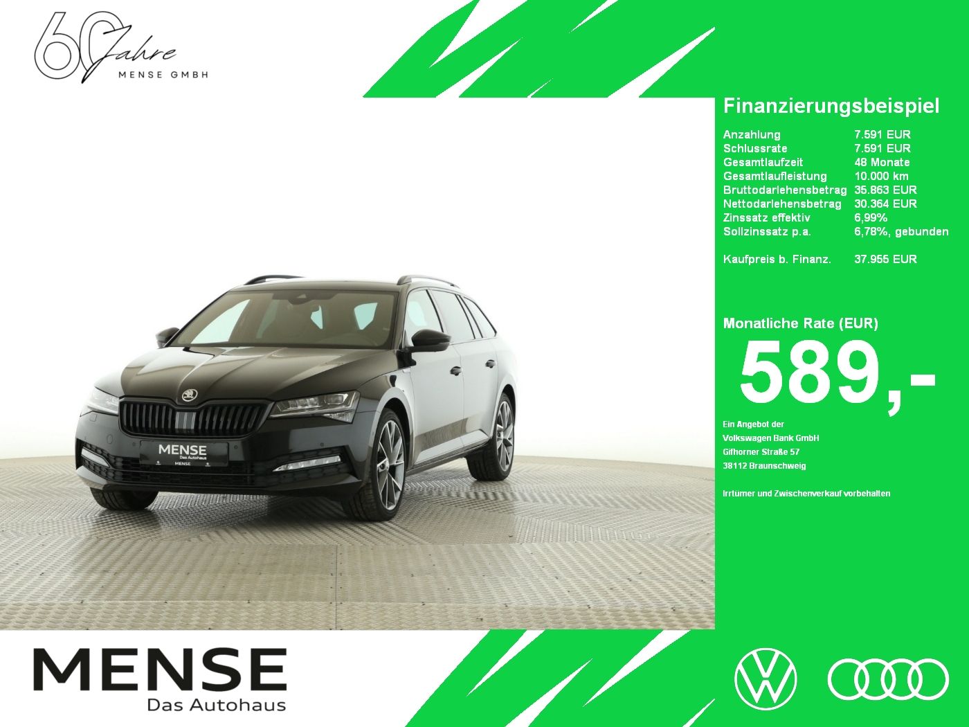 Fahrzeuge PKW autohaus mense SKODA Superb Combi 2.0 TDI Sportline AHK|4xSHZG|ACC|LM