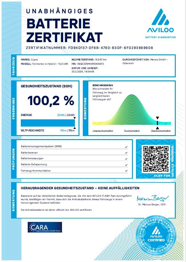 Fahrzeug autohaus mense Fahrzeugabbildung CUPRA Formentor 1.4 Matrix|Pano|SD|ACC|LED|Navi|KlimaA