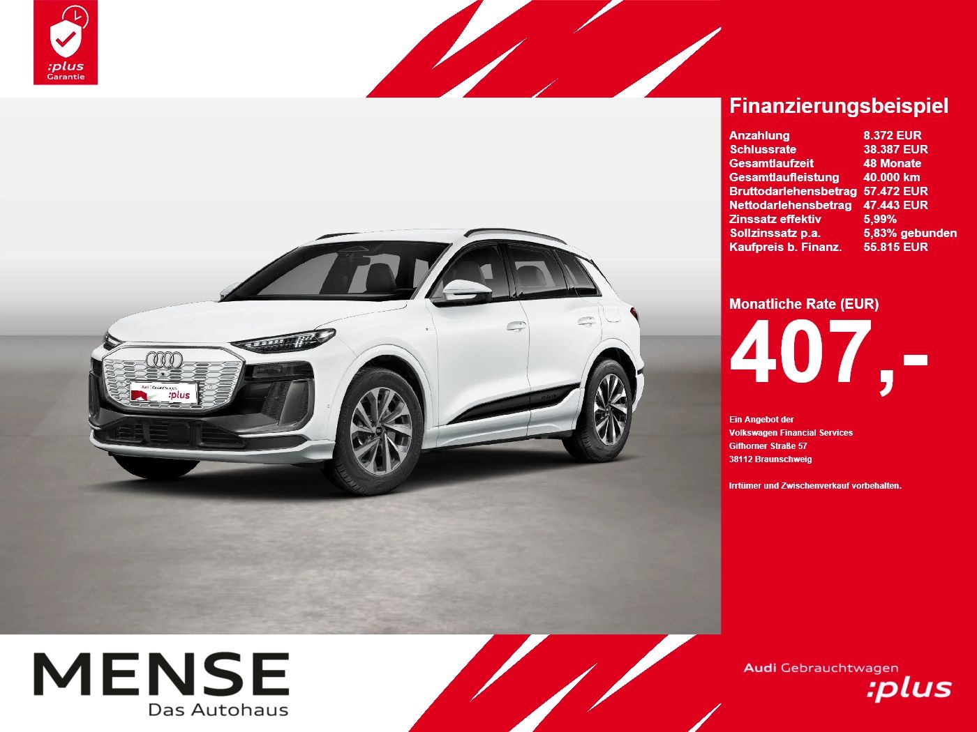 Fahrzeugabbildung Audi Q6 e-tron performance 225 kW S-Line Luft 4xSHZG - mit KI generiert/bearbeitet