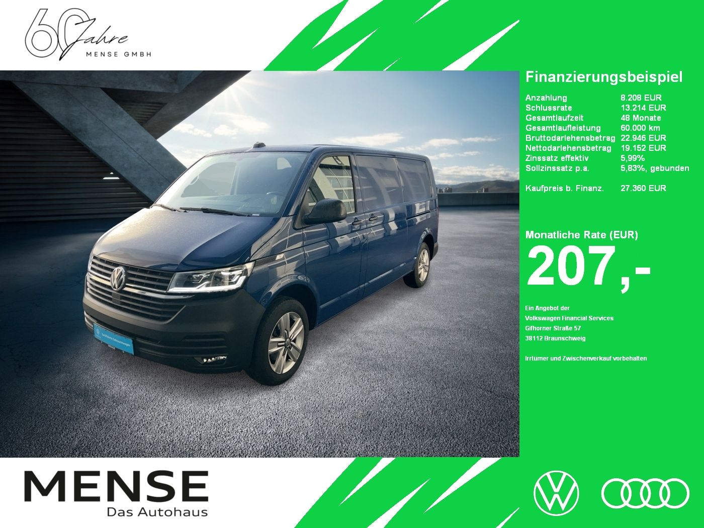 Fahrzeuge PKW autohaus mense Volkswagen T6.1 Transporter 2.0 TDI Kasten FWD lang CarPlay