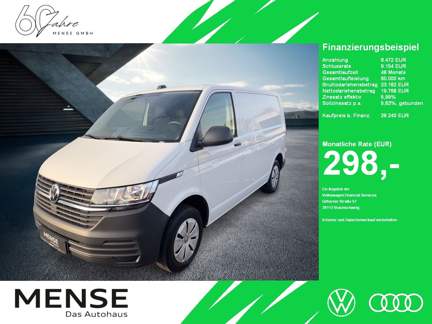 Fahrzeuge PKW autohaus mense Volkswagen T6.1 Transporter 2.0 TDI Kasten FWD AHK|Kamera