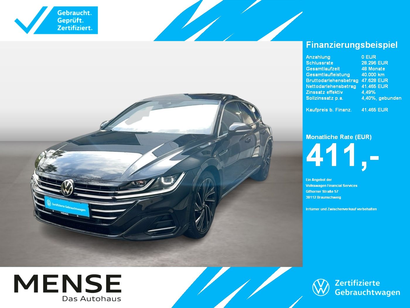 Fahrzeugabbildung Volkswagen Arteon Shootingbrake 2.0TDI DSG 4-motion R-Line