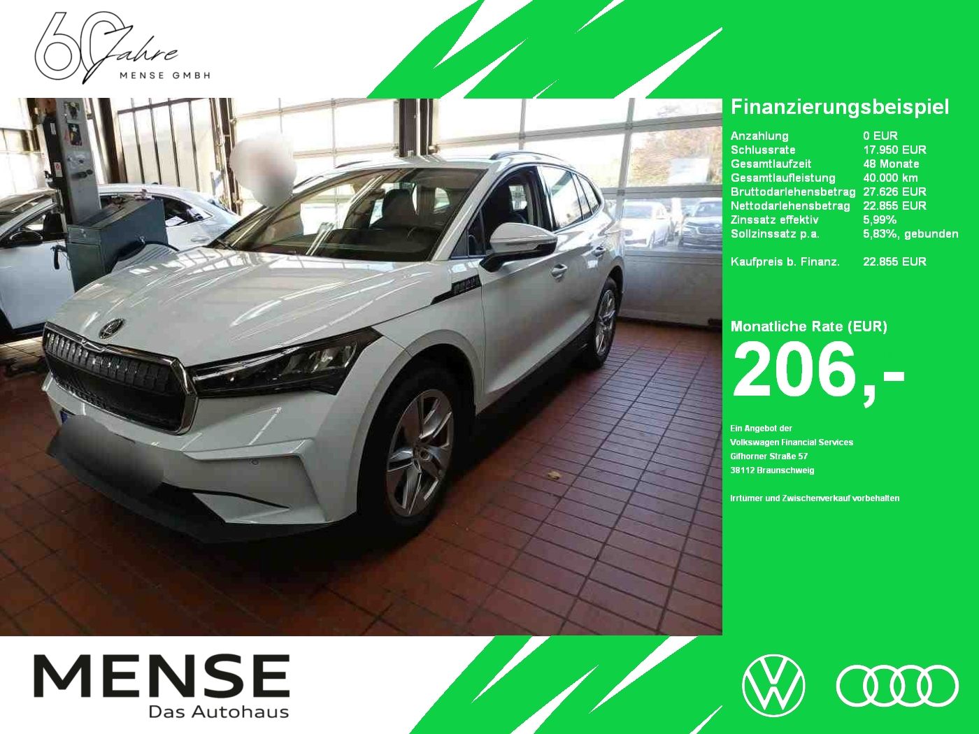 Fahrzeuge PKW autohaus mense SKODA Enyaq 50 Loft LED|VirtualCP|KlimaA|LaneAss|PDC