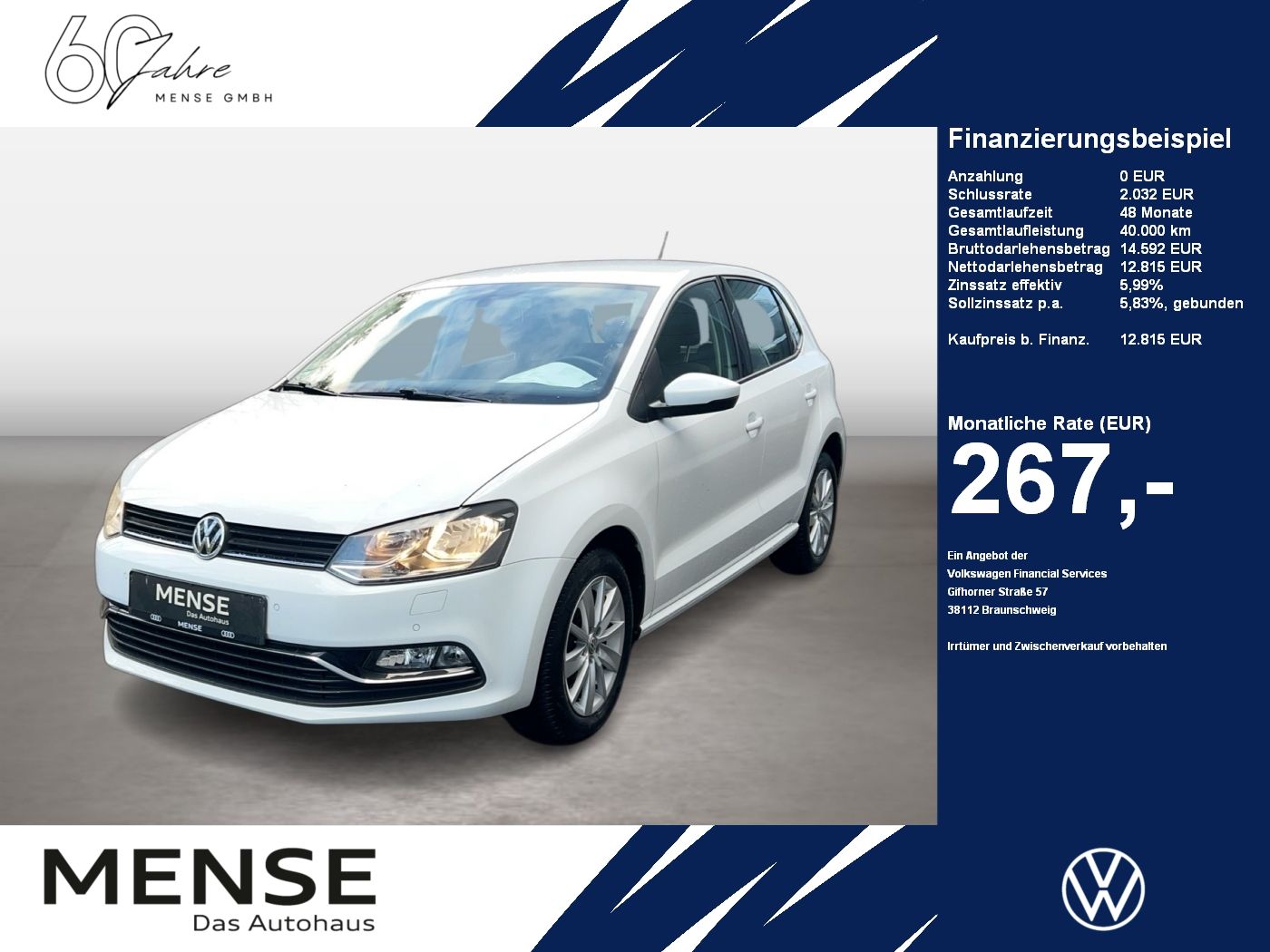 Fahrzeuge PKW autohaus mense Volkswagen Polo 1.2 Highline KlimaA|PDC|SHZG|SportS.|LM