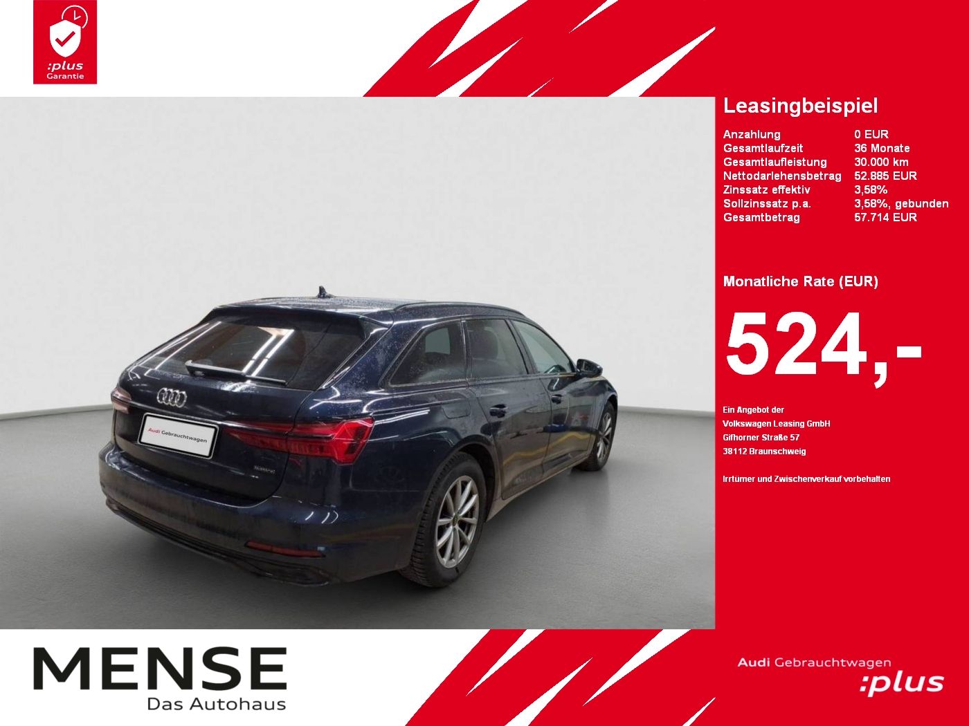 Fahrzeuge PKW autohaus mense Audi A6 Avant 45 TDI quattro S tronic advanced Matrix