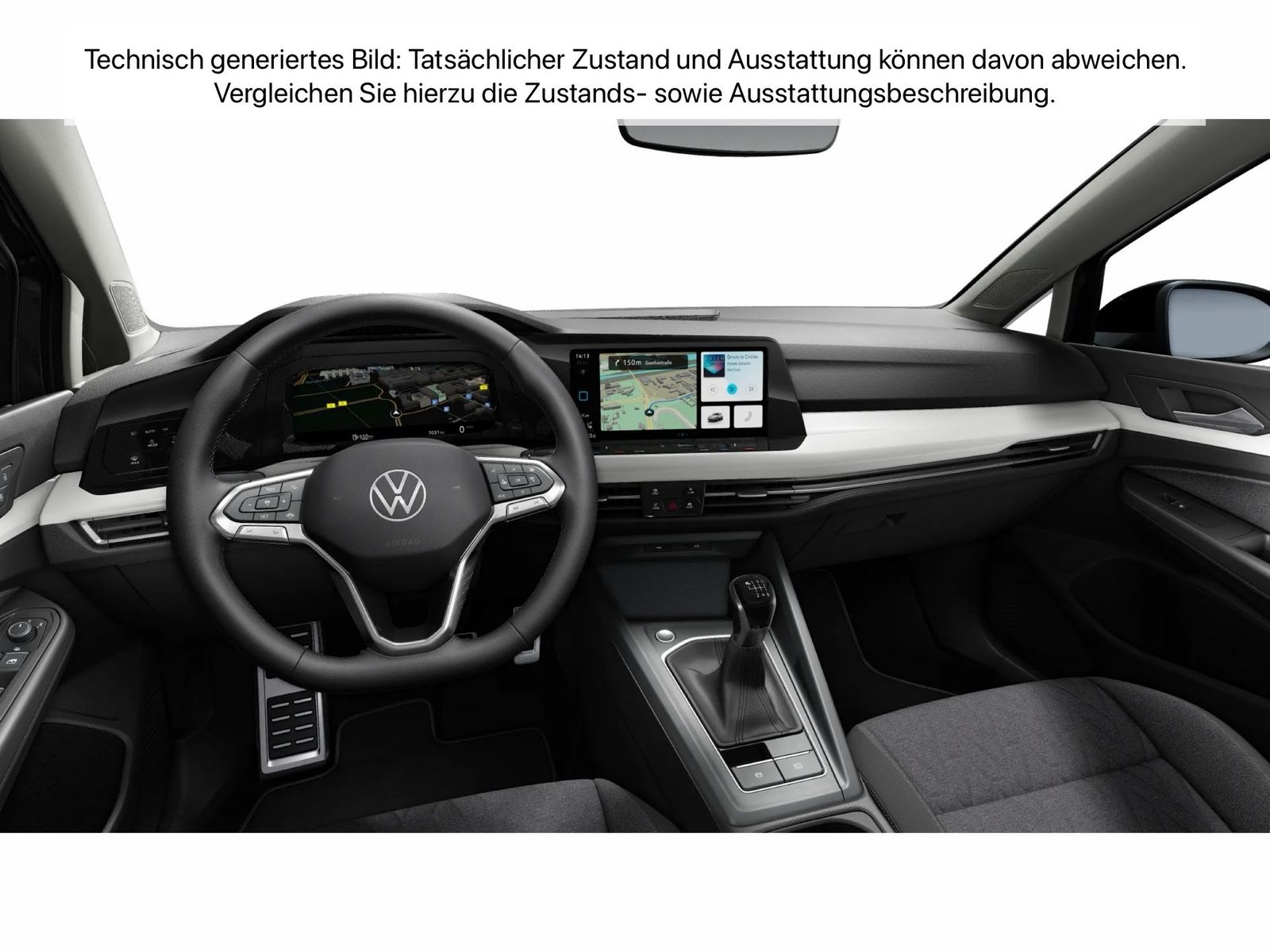 Fahrzeug autohaus mense Fahrzeugabbildung Volkswagen Golf VIII 2.0 TDI Move CarPlay AHK Pano SD ACC - mit KI generiert/bearbeitet