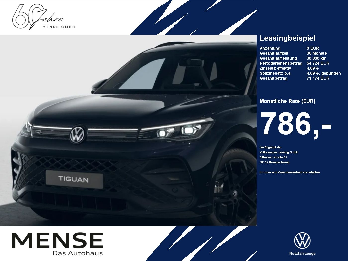 Fahrzeuge Nutzfahrzeuge/Camping autohaus mense Volkswagen Tiguan TDI 4M R-Line AHK Pano BlackStyle Navi HU