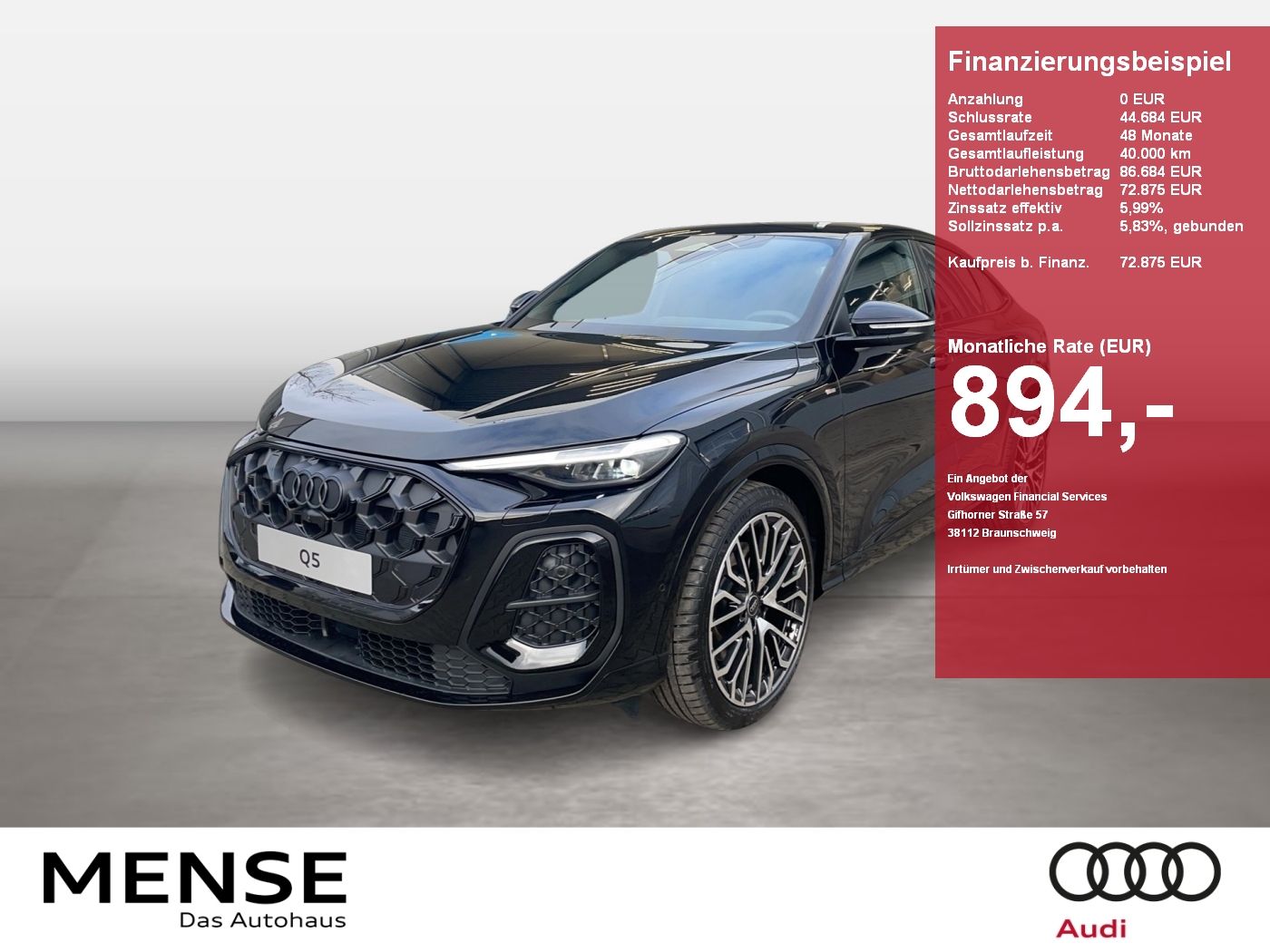 Fahrzeuge PKW autohaus mense Audi Q5 Sportback 40TDI quattro Matrix|Tech+|Luftf.