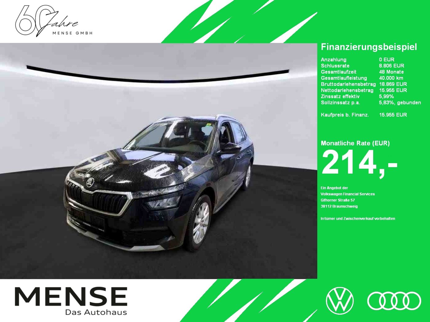 Fahrzeuge PKW autohaus mense SKODA Kamiq 1.0 TSI Style LED|Navi|VirtualCP|Kamera|LM