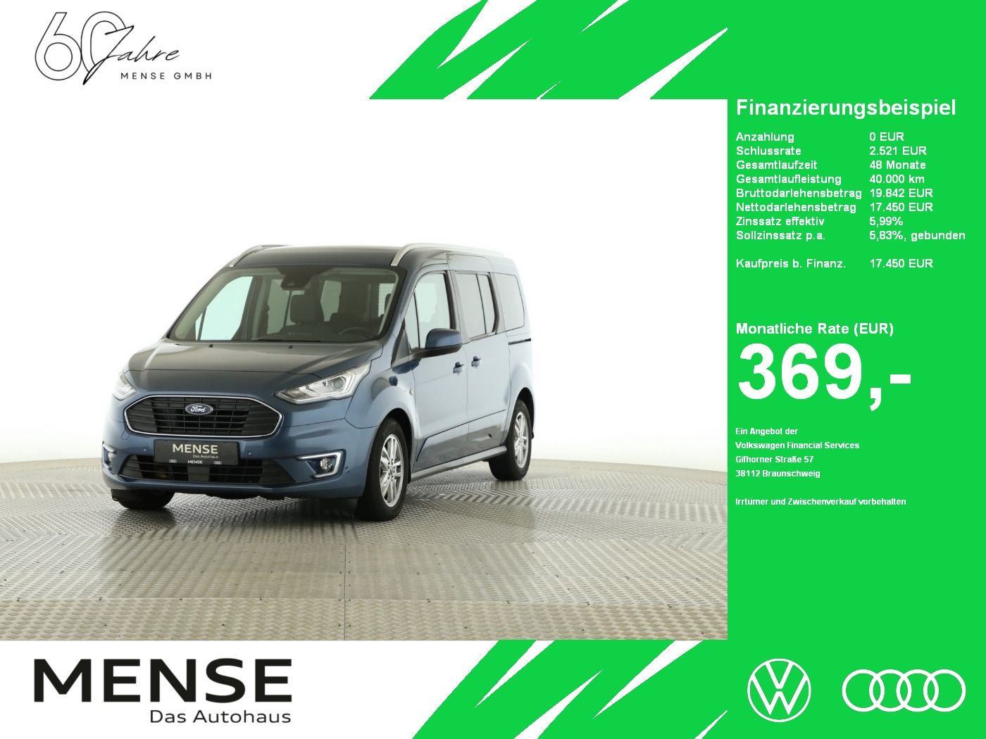 Fahrzeuge PKW autohaus mense Ford Tourneo Connect 1.5 TDCi/EcoBlue Grand Titanium