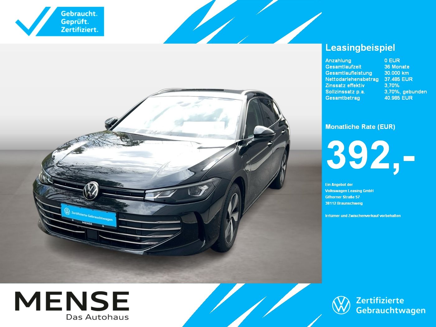 Fahrzeugabbildung Volkswagen Passat Variant 1.5 TSI eHybrid DSG Business