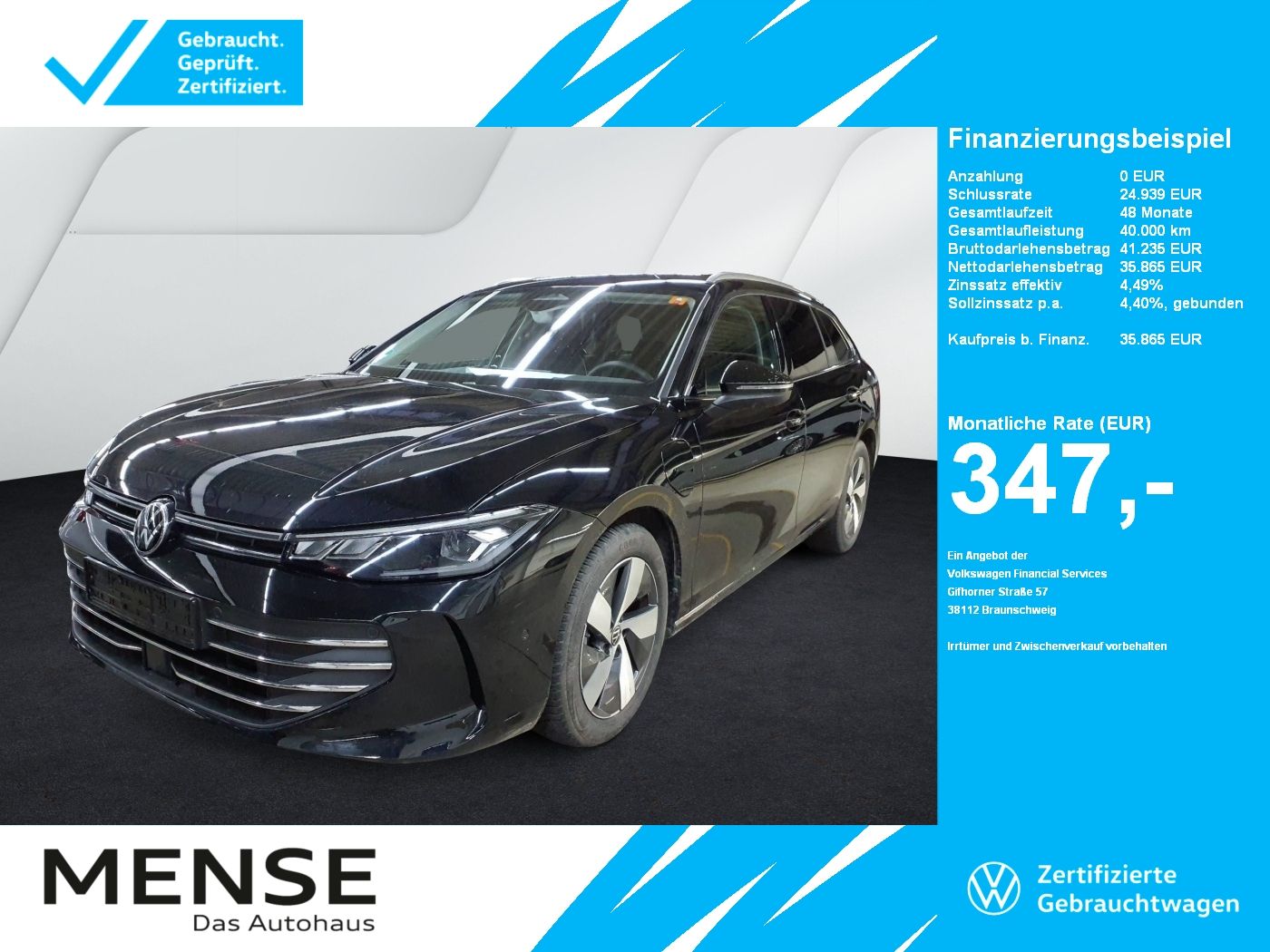 Fahrzeuge PKW autohaus mense Volkswagen Passat Variant 1.5 TSI eHybrid CarPlay|AHK|HUD