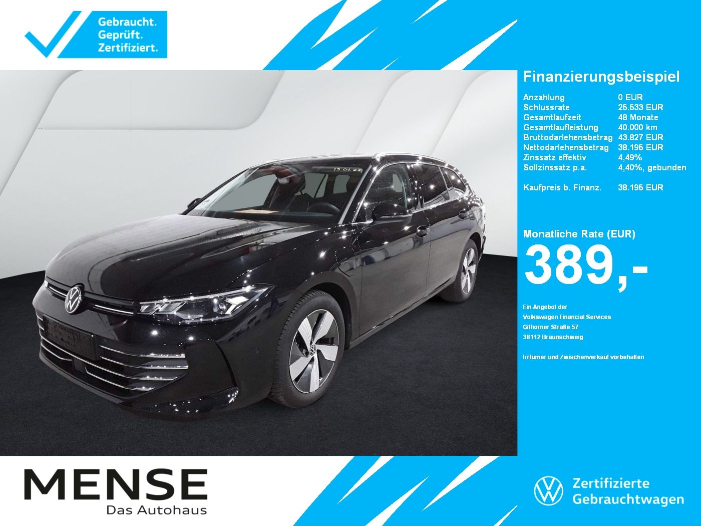 Fahrzeugabbildung Volkswagen Passat Variant 1.5 TSI eHybrid CarPlay|AHK|HUD