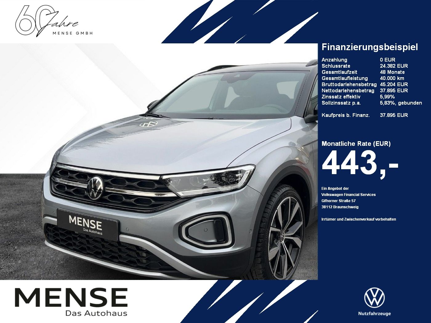 Fahrzeugabbildung Volkswagen T-Roc 2.0 TDI DSG Style AHK BlackStyle Nav Kamer