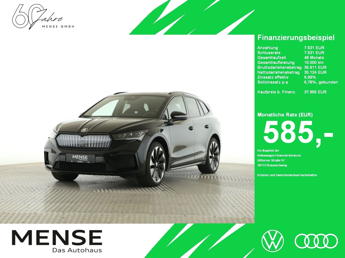 Fahrzeuge PKW autohaus mense SKODA Enyaq 80 Sportline AHK|Pano|SD|ACC|LED|Navi|PDC