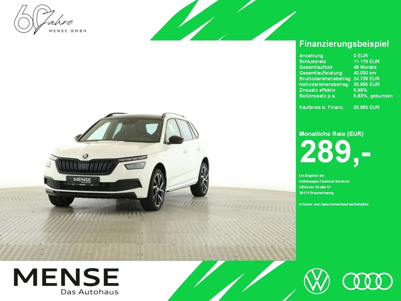 Fahrzeuge PKW autohaus mense SKODA Kamiq 1.0 TSI Monte Carlo Pano|SD|LED|Kamera|PDC
