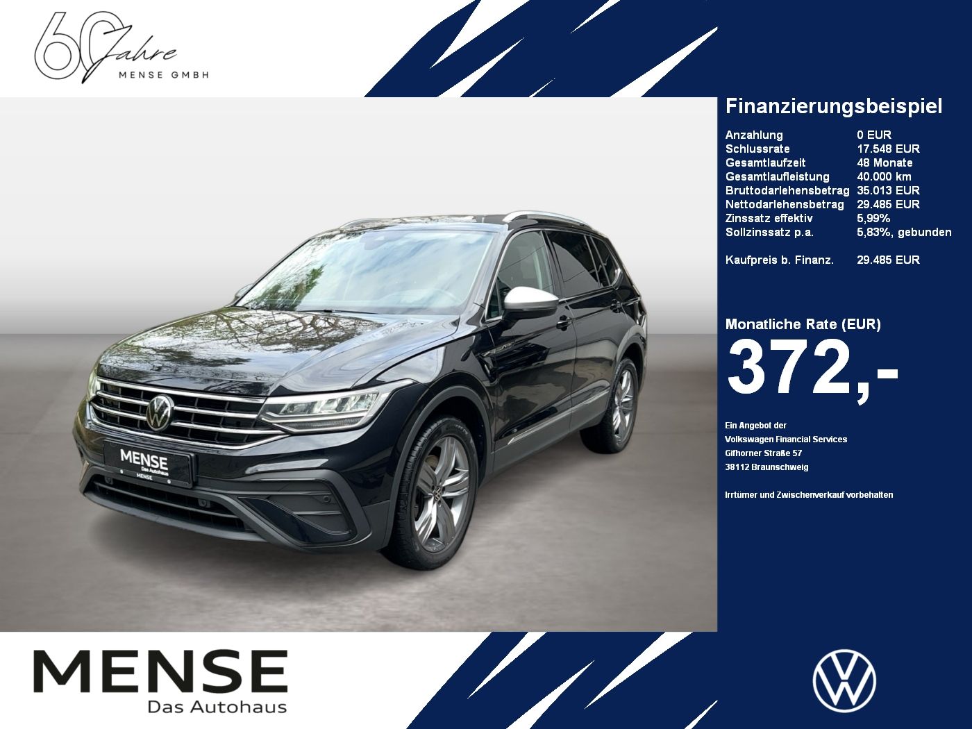 Fahrzeuge PKW autohaus mense Volkswagen Tiguan Allspace 2.0 TSI 4Motion DSG Life AHK|HUD