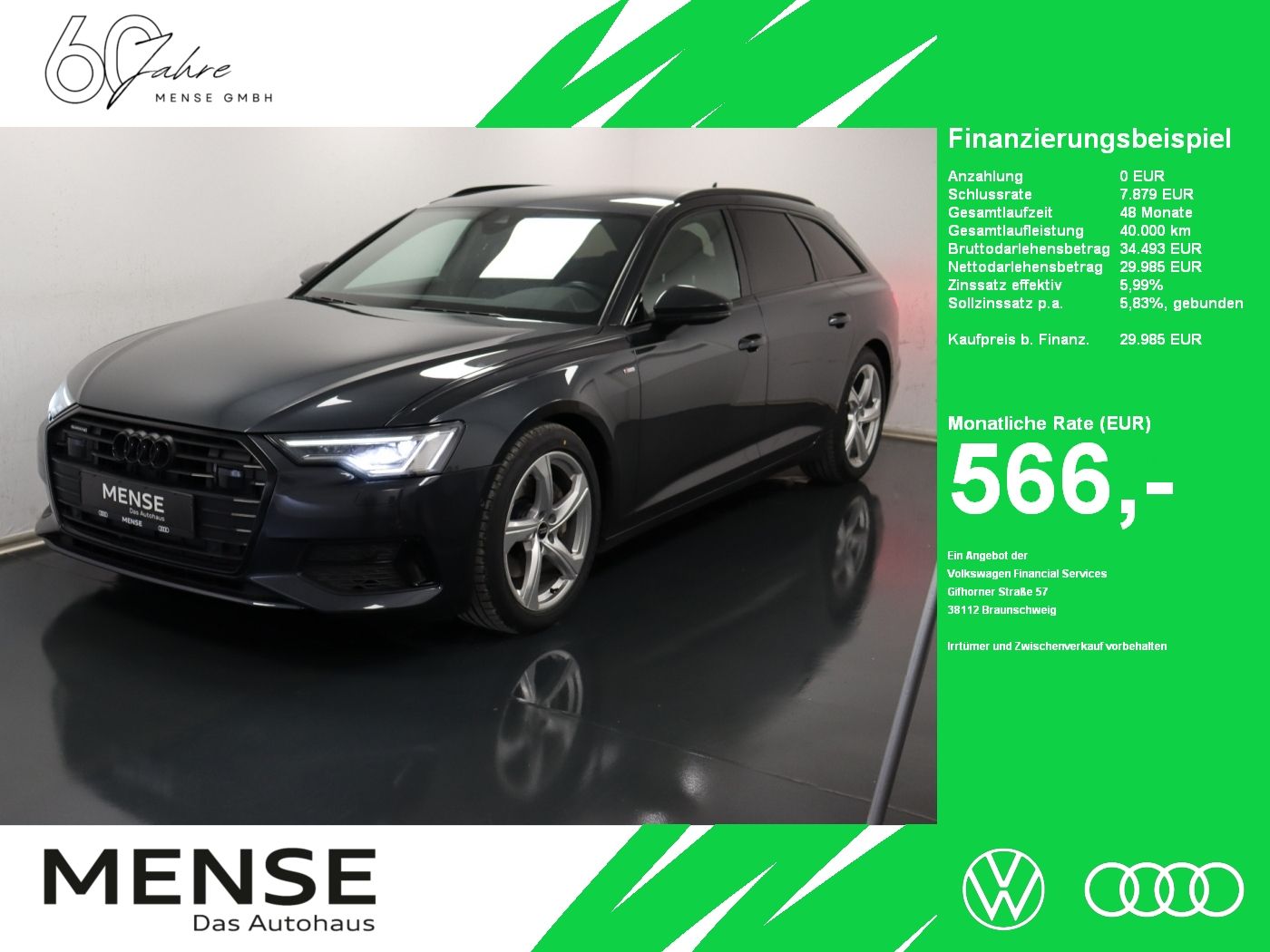 Fahrzeuge PKW autohaus mense Audi A6 Avant 45 TDI quattro S tronic S line |Matrix