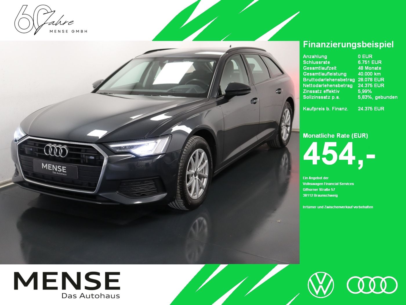 Fahrzeuge PKW autohaus mense Audi A6 Avant 40 TDI S tronic Matrix|CarPlay|HUD|4xSH