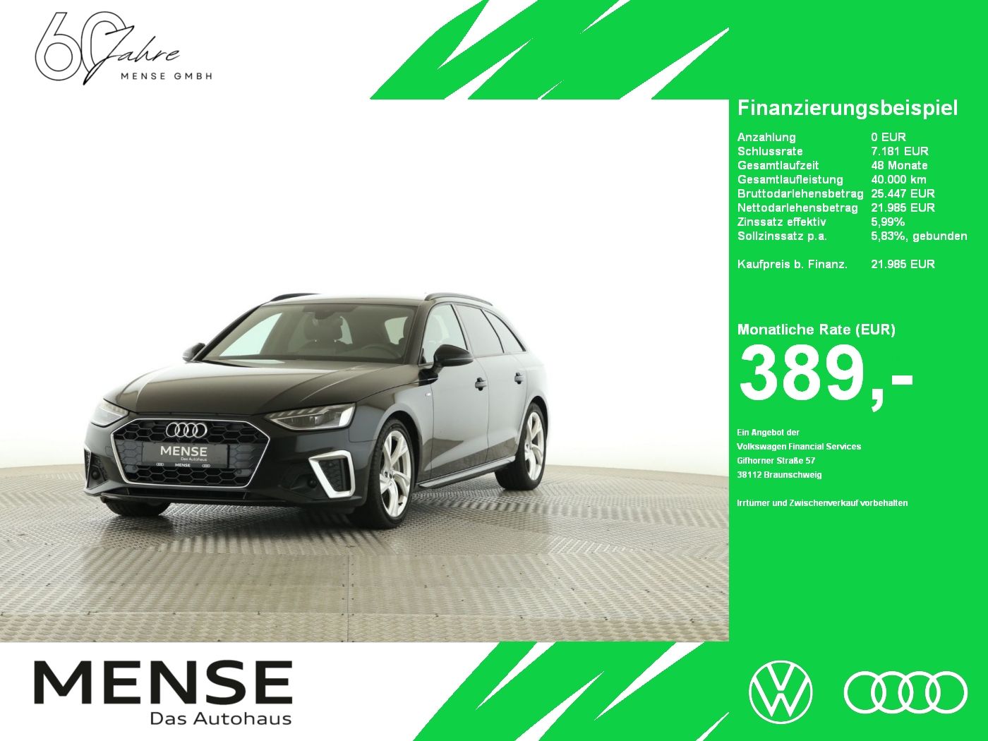 Fahrzeuge PKW autohaus mense Audi A4 Avant 40 TDI S tronic S line ACC|LED|Navi|PDC