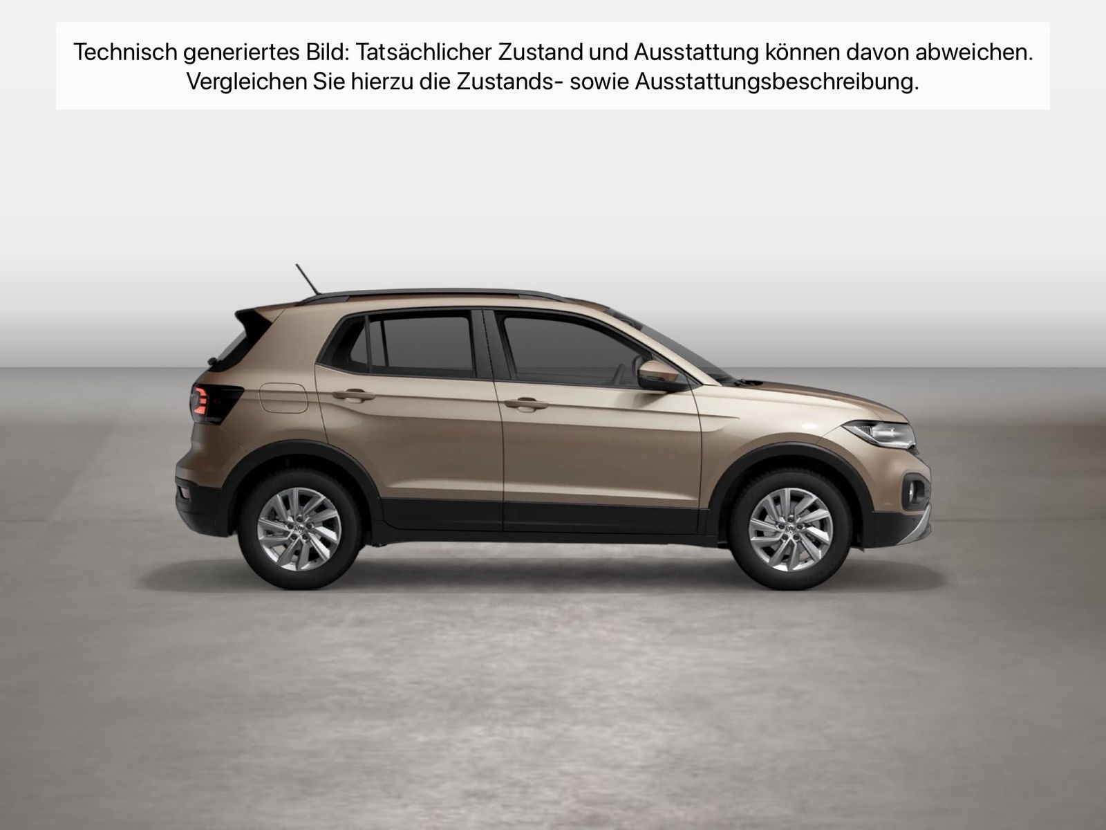Fahrzeugabbildung Volkswagen T-Cross 1.0 TSI Life CarPlay LED LaneAss PDC LM - mit KI generiert/bearbeitet