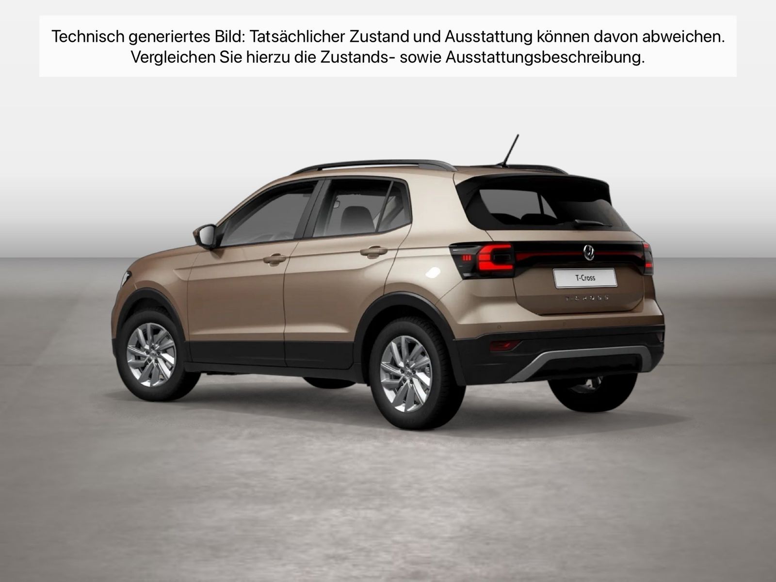 Fahrzeugabbildung Volkswagen T-Cross 1.0 TSI Life CarPlay LED LaneAss PDC LM - mit KI generiert/bearbeitet