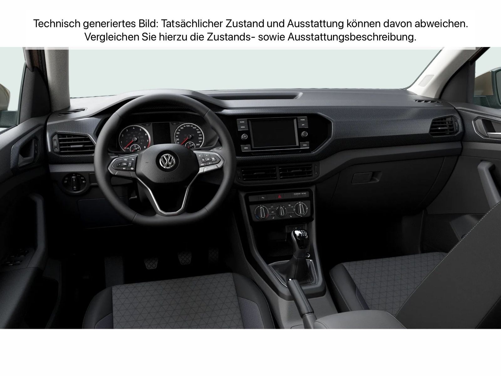 Fahrzeugabbildung Volkswagen T-Cross 1.0 TSI Life CarPlay LED LaneAss PDC LM - mit KI generiert/bearbeitet