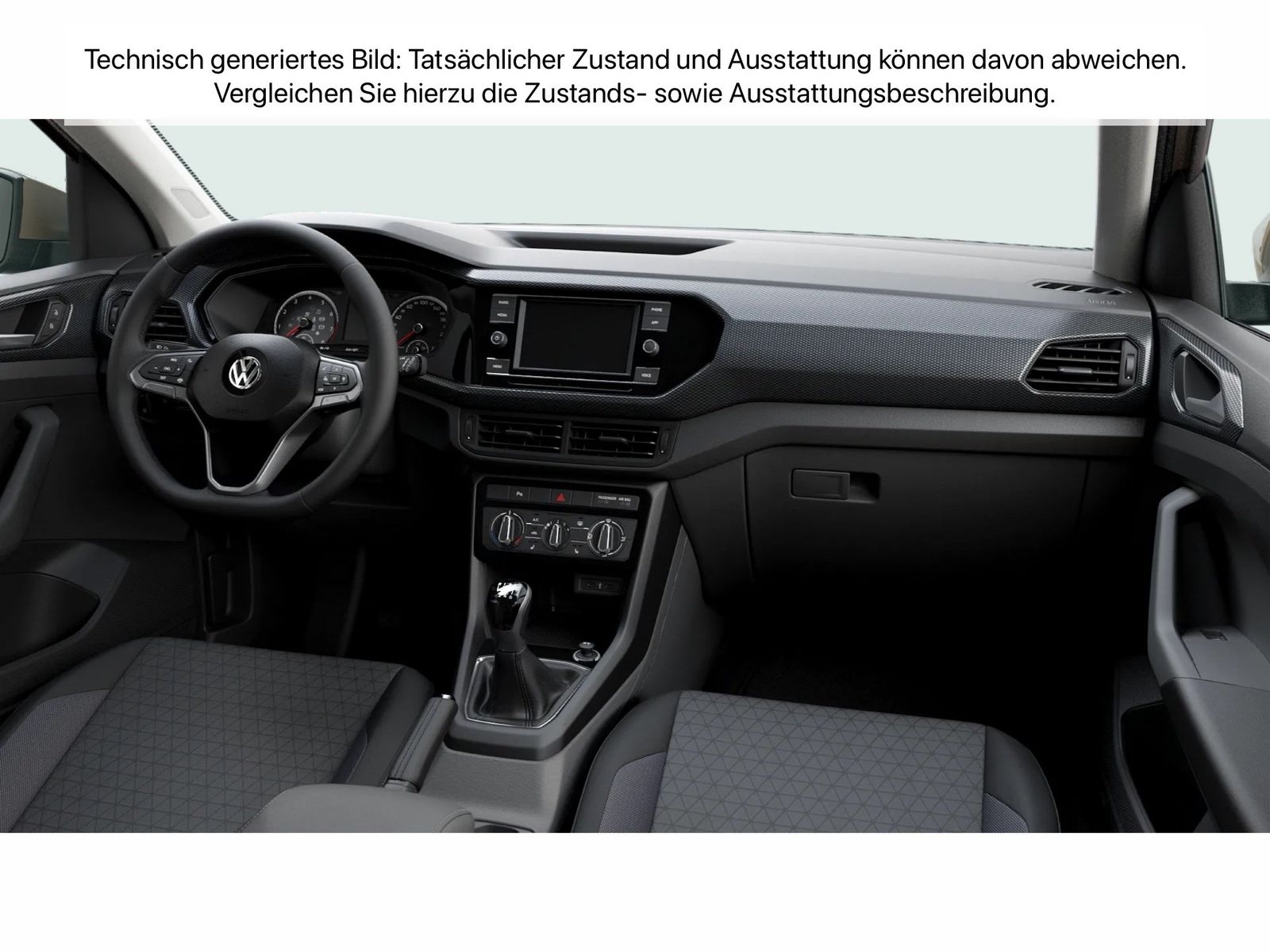 Fahrzeugabbildung Volkswagen T-Cross 1.0 TSI Life CarPlay LED LaneAss PDC LM - mit KI generiert/bearbeitet