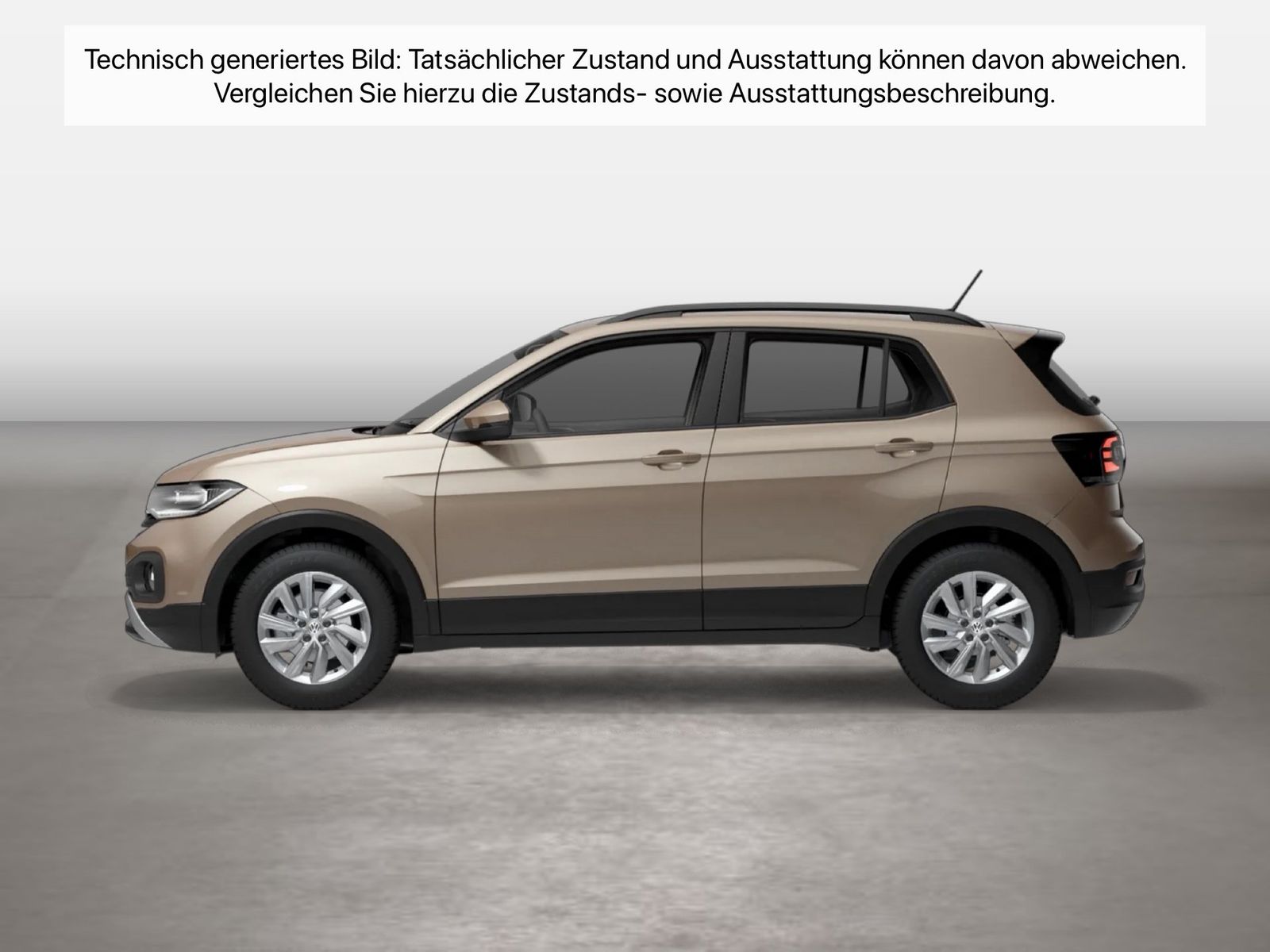 Fahrzeugabbildung Volkswagen T-Cross 1.0 TSI Life CarPlay LED LaneAss PDC LM - mit KI generiert/bearbeitet