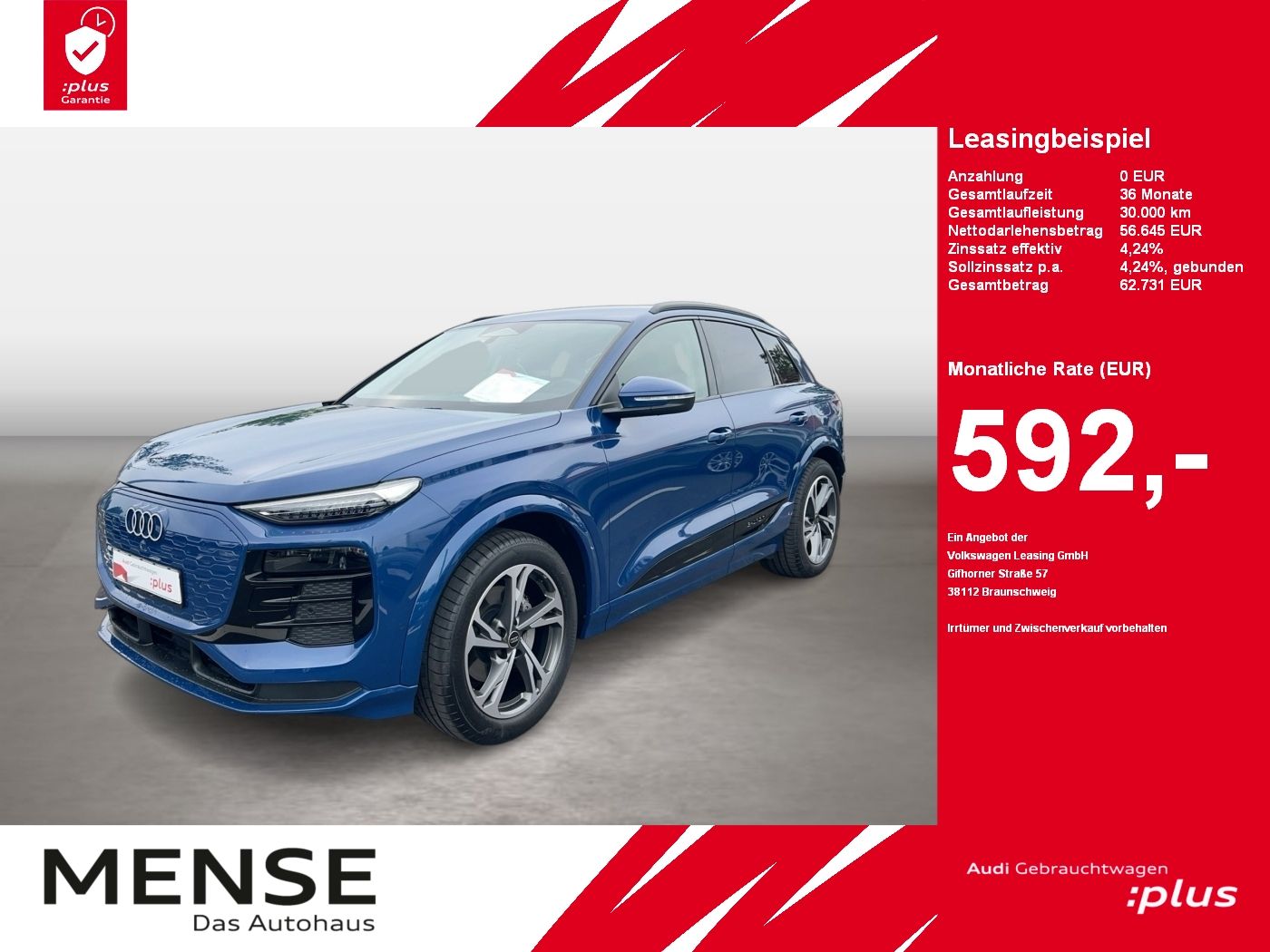 Fahrzeuge PKW autohaus mense Audi Q6 e-tron Tech pro AHK|Luft|Standhzg|4xSHZG|ACC|