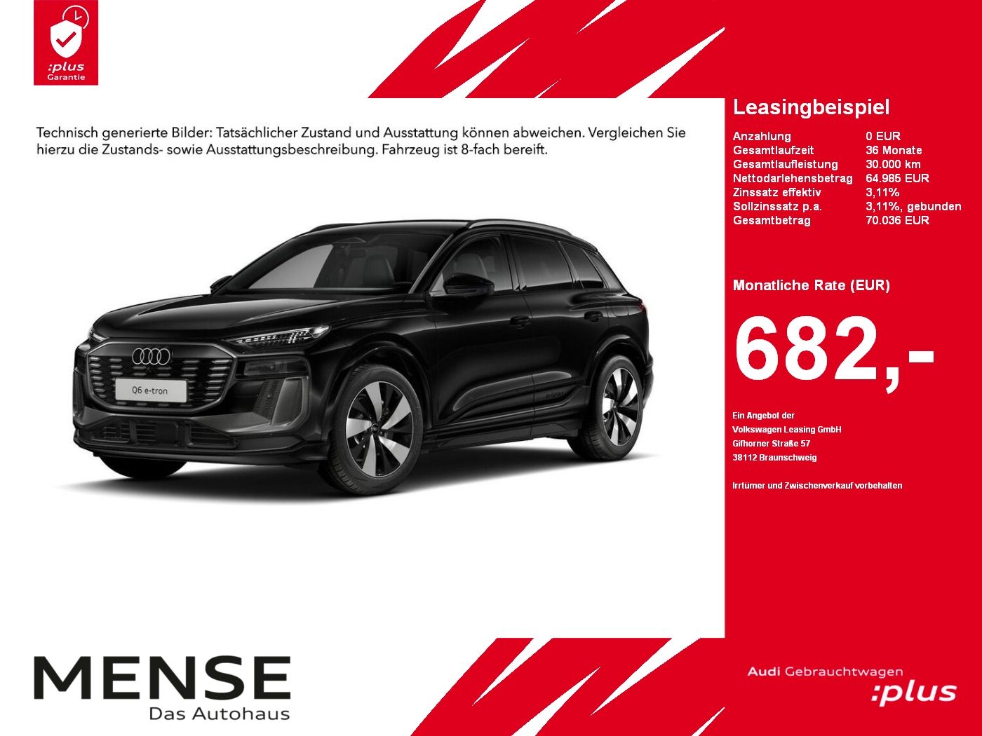 Fahrzeuge Nutzfahrzeuge/Camping autohaus mense Audi Q6 SUV e-tron quattro 285 kW S line Tech plus Ma