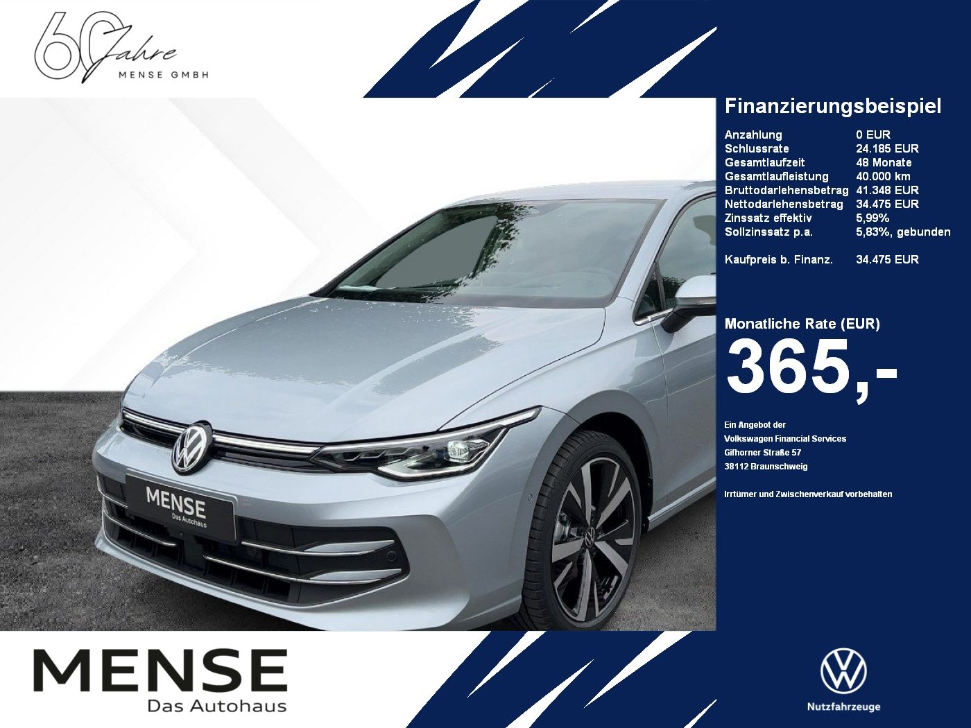 Fahrzeugabbildung Volkswagen Golf Style 1.5 eTSI DSG AHK Nav HUD 360° IQ.Ligh