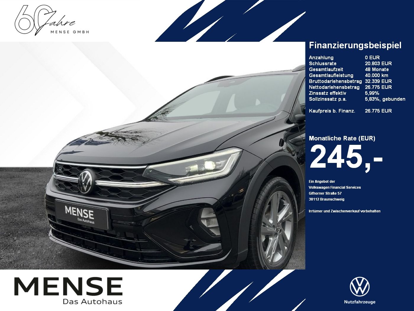 Fahrzeugabbildung Volkswagen Taigo 1.5 TSI DSG R-Line AHK Nav Winterräder ACC