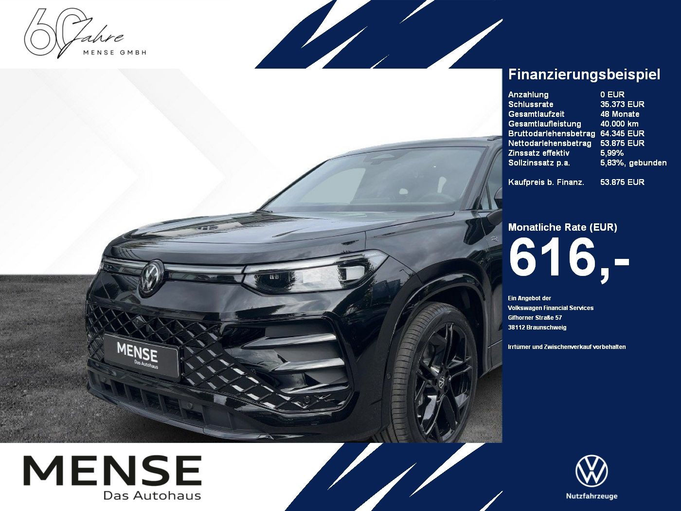 Fahrzeugabbildung Volkswagen Tayron R-Line TDI 4M AHK 7-Sitzer Pano BlackStyl