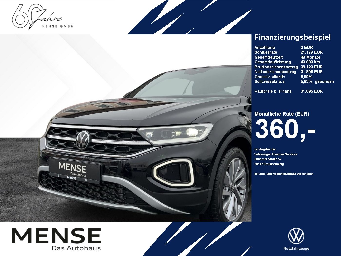 Fahrzeugabbildung Volkswagen T-Roc Cabriolet 1.5 TSI DSG GOAL Nav Winterräder