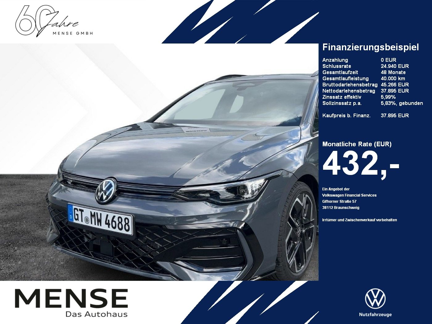 Fahrzeugabbildung Volkswagen Golf Variant TDI DSG R-Line AHK Navi HUD Pano 36